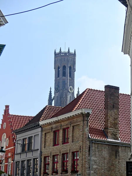 Bruges 2023 Április Bruges Északi Velence Épületeinek Homlokzatai — Stock Fotó