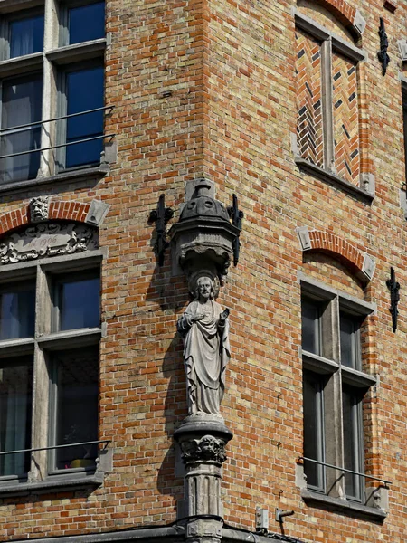 Bruges April 2023 Magnificent Facades Buildings Bruges Venice North — Stock Photo, Image