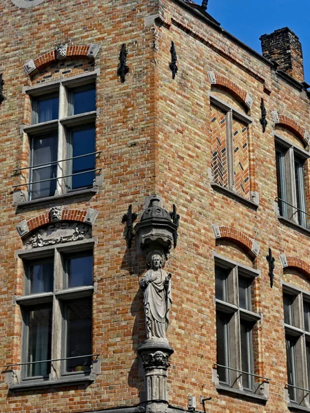 Bruges April 2023 Magnificent Facades Buildings Bruges Venice North — Stock Photo, Image