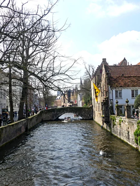 Bruges Απρίλιος 2023 Υπέροχες Προσόψεις Των Κτιρίων Της Bruges Της — Φωτογραφία Αρχείου