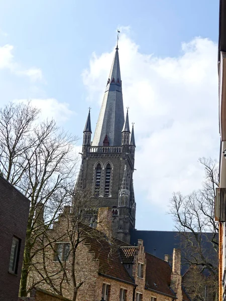 Bruges 2023 Április Bruges Északi Velence Épületeinek Csodálatos Homlokzatai — Stock Fotó