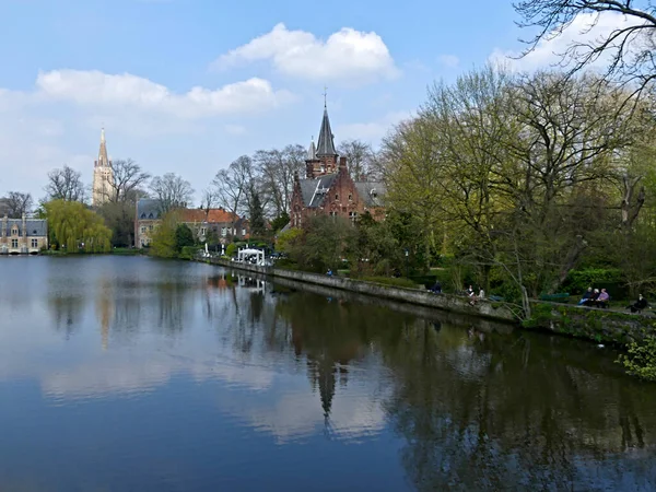 Bruges Απρίλιος 2023 Υπέροχες Προσόψεις Των Κτιρίων Της Bruges Της — Φωτογραφία Αρχείου