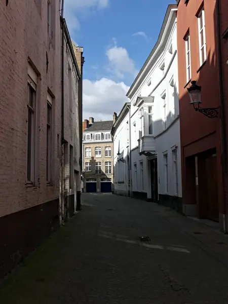 Bruges, Mart 2025 - Belçika 'nın güzel şehri Bruges' u ziyaret edin, aynı zamanda kuzeyin Venedik 'i olarak da bilinir - şehir manzarası ve Flaman tarzı evler