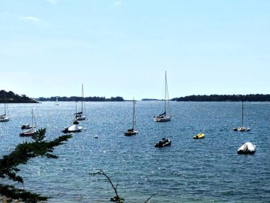 Ile-aux-Moines, Ağustos 2025: Brittany 'deki Morbihan Körfezi' nde Ile-aux-Moines civarında yürüyüş