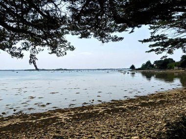 Ile-d 'Arz, Ağustos 2025: Britanya' nın Morbihan Körfezi 'nde Ile-d' Arz çevresinde yürüyüş - küçük kasabanın manzarası