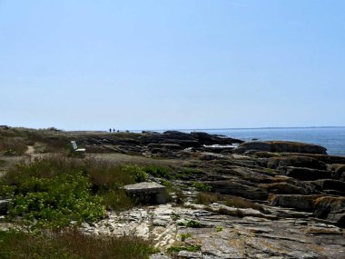 Quiberon, Ağustos 2025: Britanya 'nın Morbihan Körfezi' nde Quiberon yarımadasında yürüyüş