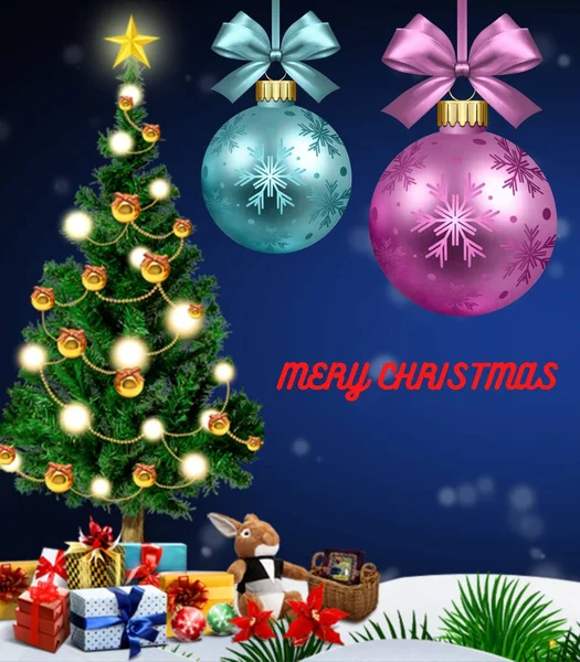 Kader Decoration Noel Frohe Weihnachten — Stockfoto