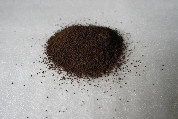 Trockene Braune Farbe Teeblatt Nach Der Mischung Und Getrocknet Auf — Stockfoto