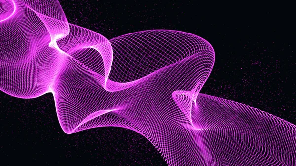 Мір Фіолетова Хвиля Ізольована Чорному Тлі — стокове фото