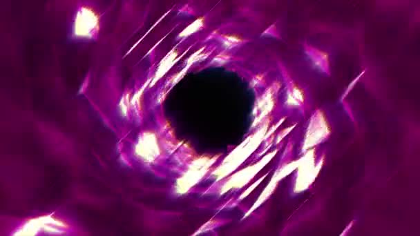 Абстрактный Концептуальный Туннель Тоннель Фиолетовым Неоновым Светом Заднем Плане — стоковое видео