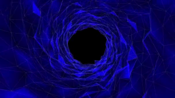 Futuristisk Tunnel Blur Neon Bakgrund Rymdteknik — Stockvideo