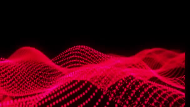 Red Color Abstract Background Equalizer Music Showing Sound Waves Musical — Stock videók