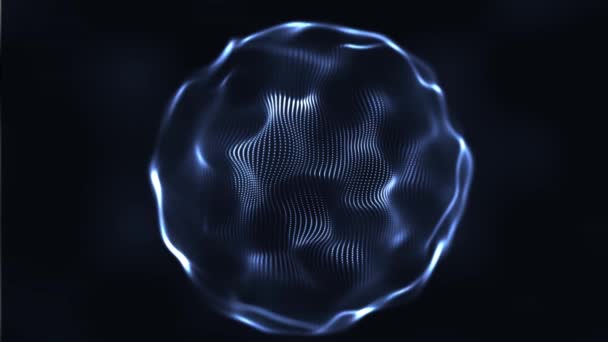 Futuristic Sphere Dots Abstract Particles Background Sphere Globalization Interface Sense — Stockvideo