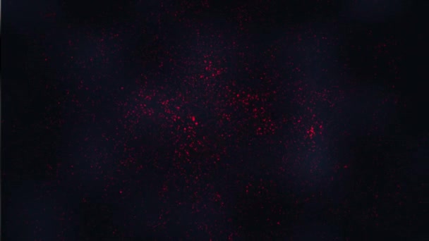 Explosion Rouge Sur Fond Noir Particules Poussière Couleur Rouge Éclaboussures — Video