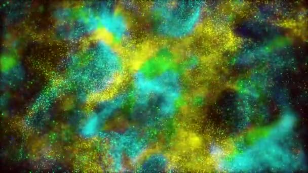 Абстрактный Фон Настоящие Пылевые Частицы Подсветкой Выстрел Летающих Снежинки Bokeh — стоковое видео