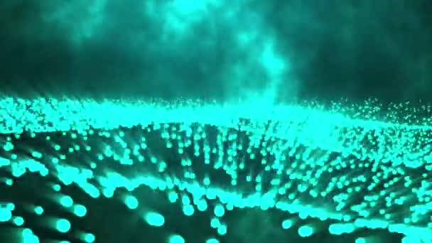 Bokeh Himmel Blå Partikel Abstrakt Bakgrund Partiklar Med Skärpedjup Och — Stockvideo