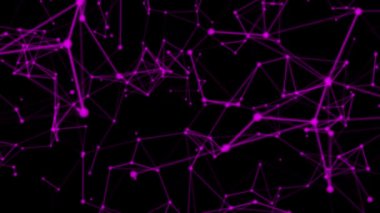Digital plexus of glowing lines and dots. Glowing black plexus. Big data. Abstract plexus technology futuristic network background.