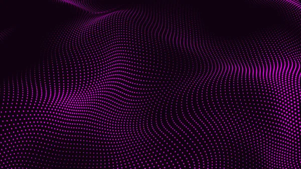 Abstract Trapcode Form digital particle wave. Animation cyber or technology background. Abstract Animated Particles Background with Trapcode Form.