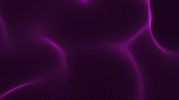 Геометрический Абстрактный Фон Связными Линиями Точками Молекула Коммуникационный Фон Волновой — стоковое фото