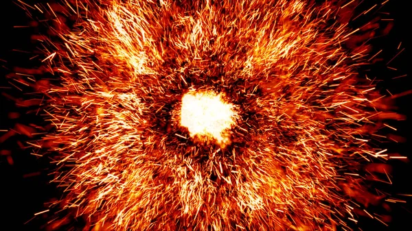 Explosion Stichflamme Realistische Explosionen Boomen Schöne Abstrakte Stilvolle Feuerflammen Großer — Stockfoto