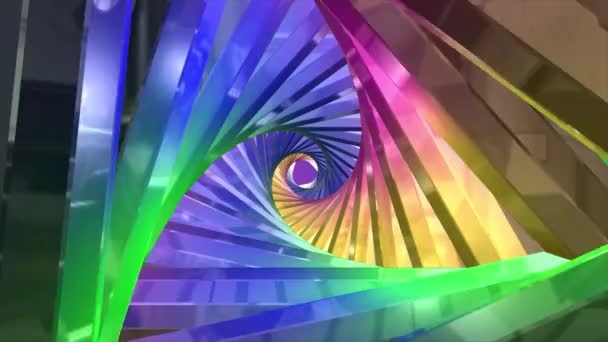 그림에 개념적 터널에서 불빛을 비추고 있습니다 삼각형 — 비디오