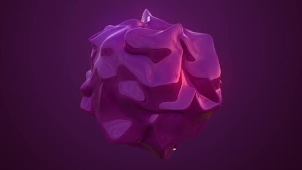 具有光圈光效的圆形框架 闪亮的地球 绽放着深红色的玫瑰 美丽的3D动画 — 图库视频影像