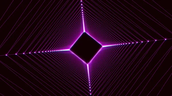 Візуалізація Футуристичного Технологічного Абстрактного Фону Яскравими Лініями Абстрактний Фіолетовий Інтер — стокове фото