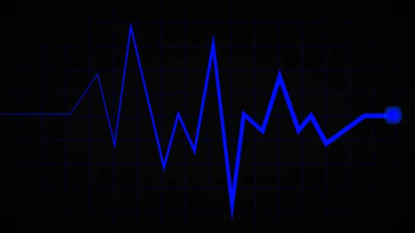 Heartbeat Pulse Line Concept Design Isolated Black Backdrop Electrocardiogram Human — Stock Photo, Image
