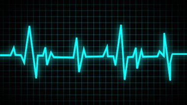 Normal ve anormal EKG 'lerin toplanması. Elektrokardiyogram, ekokardiyogram veya tıbbi ikon. Kalp atışı grafiği