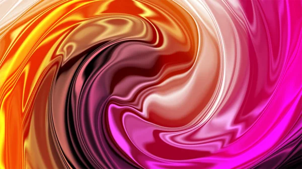 Estrazione Fluida Sfondo Onde Olografiche Contorte Iridescenti Con Gradiente Multicolore — Foto Stock