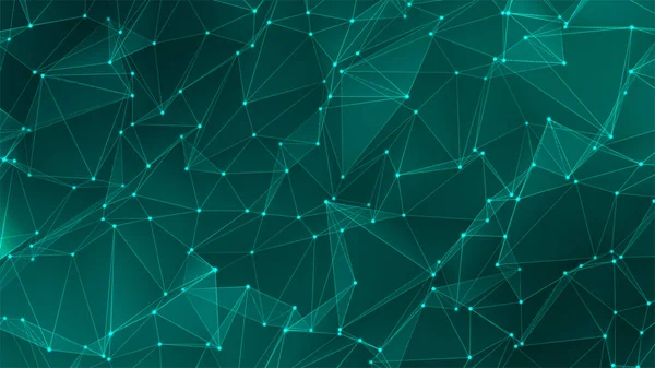 Fütüristik ağ soyut teknolojik geçmişi. Görüntü vektör biçiminde. Soyut geometrik noktalar arasındaki mavi plexus benzeri bağlantıların arkaplanı