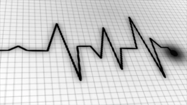 心电图的心跳线图标 医院标志上的心跳标志 矢量图解的图片 只有白人背景 一个人 — 图库照片