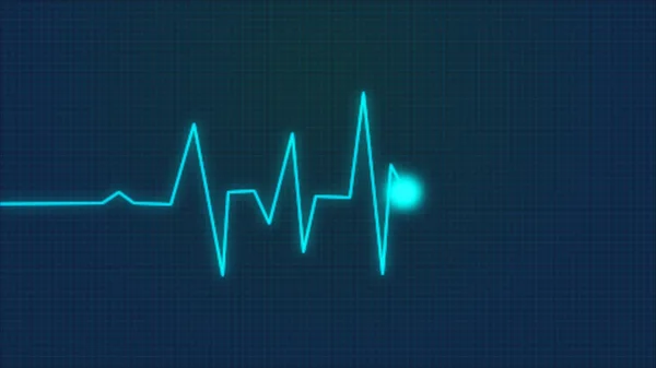 Dark Background Pink Heartbeat Pulse May Seen Heartbeat Line Monitor — Stock Photo, Image