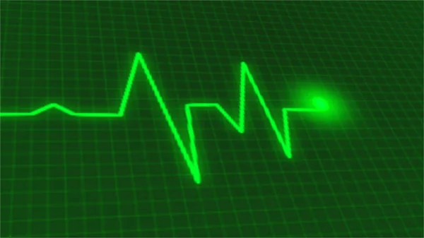 这幅画的背景是一个带有心电图的红色示波器屏幕 健康医疗心跳脉博艺术设计 带有抽象概念的视觉元素 — 图库照片