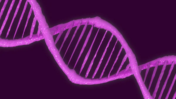 Purple Dna Structure Isolated Purple Background Illustration Chromosome Structure Single — Stock Photo, Image