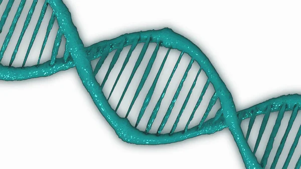 Light Blue Dna Structure Isolated White Background Illustration Chromosome Structure — Stock Photo, Image