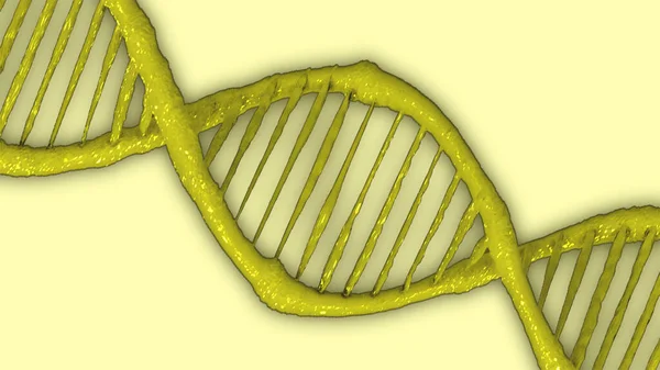 Yellow Chromosome Dna Gradually Glowing Yellow Background Medical Heredity Genetic — Stock Photo, Image