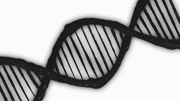 Deoxyribonucleic Acid Dna Concept Biochemistry White Dna Molecule Structure Black — Stock Photo, Image