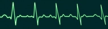 Parlak yeşil kalp atış çizgisi simgesi mavi şebekeye izole edildi. Kalp atışı, nabız izi, EKG veya Sağlık ve Tıbbi Analiz için EKG kardiyo sembolü. vektör illüstrasyonu