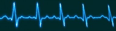 Mavi ızgara arka planında parlak ateş mavisi neon kalp atış çizgisi simgesi izole edildi. Kalp atışı, nabız izi, EKG veya Sağlık ve Tıbbi Analiz için EKG kardiyo sembolü. vektör illüstrasyonu