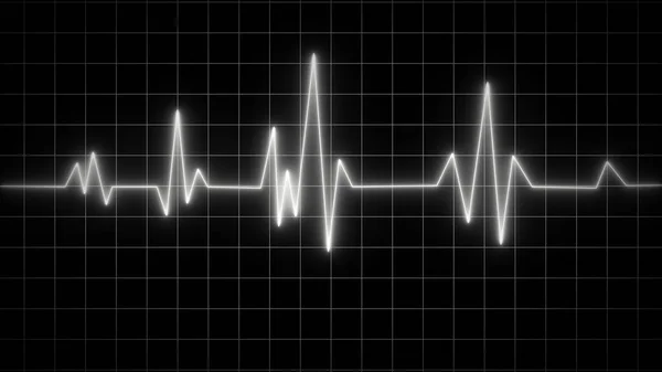 Linha Ecg Traço Pulso Ekg Símbolo Cardio Conceito Saudável Médico — Fotografia de Stock