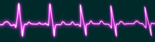 Mor Kalp Atış Çizgisi Ikonu Kalp Atışı Nabız Izi Ekg — Stok fotoğraf