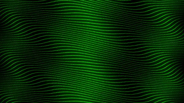 Abstract wave green lines loop animated video. 3d Abstract black background looping animation. Wave abstract green wave animation