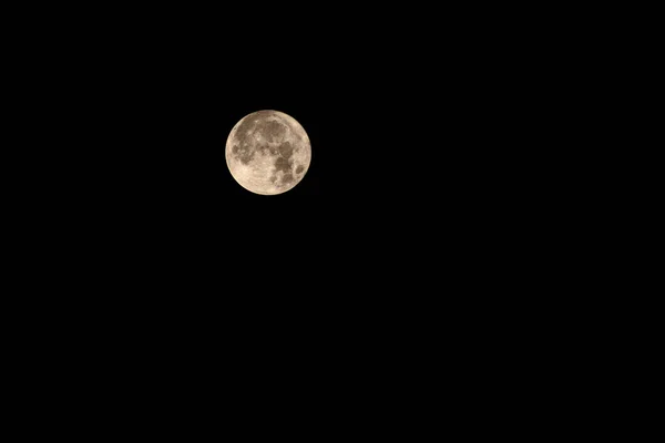 Луна Ночном Небе Изображение Высоком Разрешении Яркий Лунный Спутник — стоковое фото