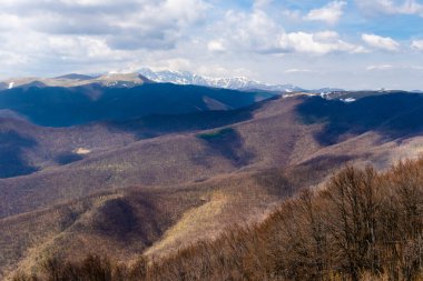 Stara planina 'dan dağ manzarası, Bulgaristan' daki Bolkanlar