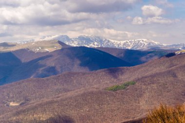 Stara planina 'dan dağ manzarası, Bulgaristan' daki Bolkanlar