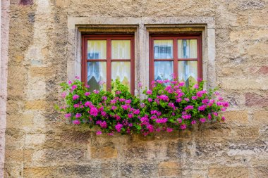 Rothenburg ob der Taubero Eski şehir sokakları ve mimarisi