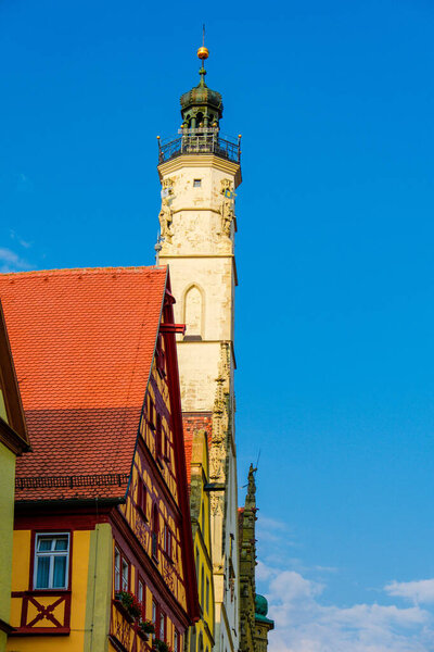 Rothenburg ob der Taubero old town streets and architecutre