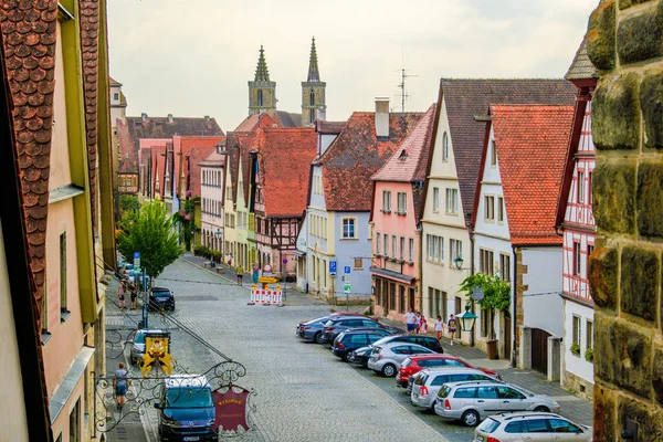 stock image Rothenburg ob der Taubero old town streets and architecutre