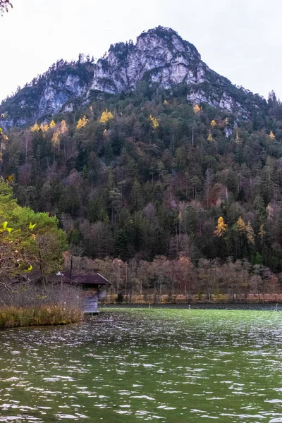 Oostenrijkse Alpen Groene Weiden Almhutten Bergen — Stockfoto